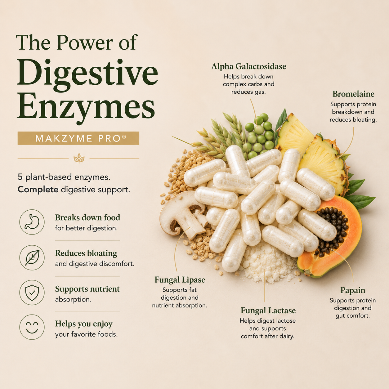 Digestive Enzymes Pro Blend - Makzyme Pro